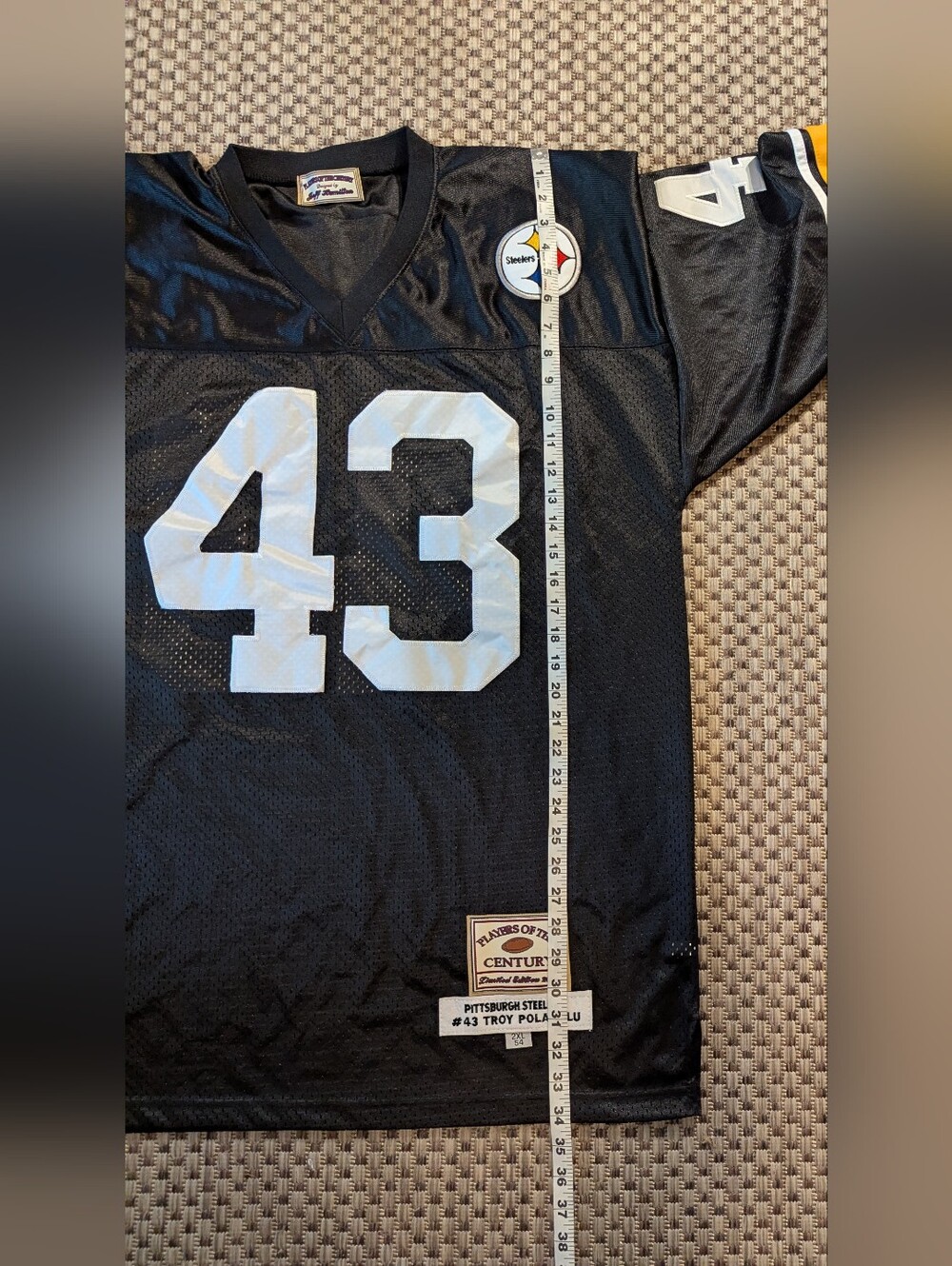 Polamalu Players of the Century NFL Pittsburgh Steelers Jersey #43 Size 2XL 54 - Picture 7 of 9